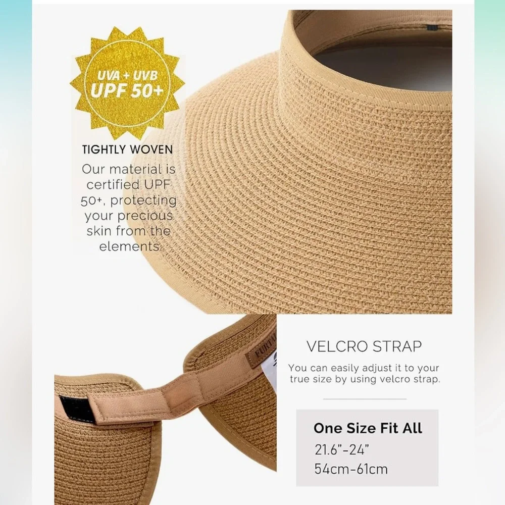 Women's Tan Sun Hat - Picture 8 of 8